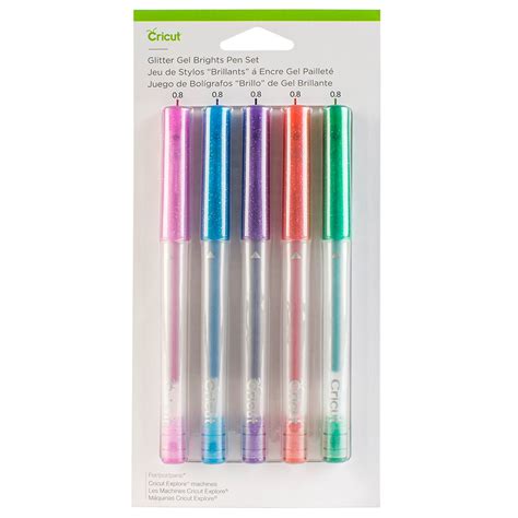 Cricut Joy Medium Point Gel Pen Set 3-pack (Glitter Pink, Blue, Green); 3 medium point (0.8) pens in Pink, Blue, Green; Embellish your projects with personal notes or drawings; Ideal for mermaid-themed event invitations, decorations for birthday bashes, or adding a "handwritten" message to any project; For Cricut Joy™